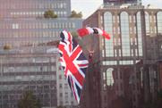 A member of the Red Devils preparing to land at the HAC
